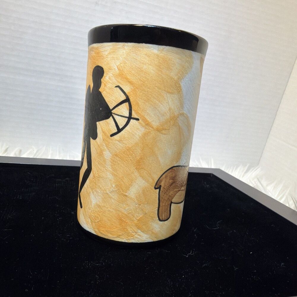 African Handpainted Sandstone Cup